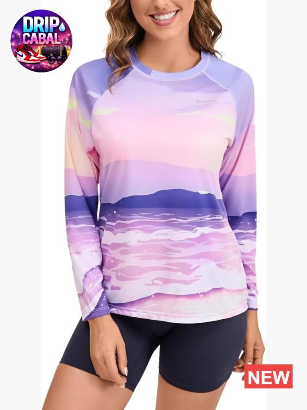 Women's UPF 50+ Quick Dry UV Protection Rash Guard Long Sleeve Swim Shirt